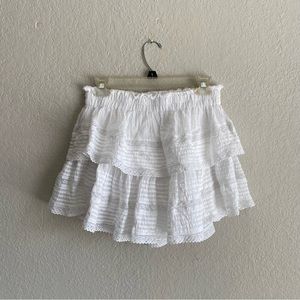 Aerie Cotton white lace Miniskirt Beach Cottagecore Boho